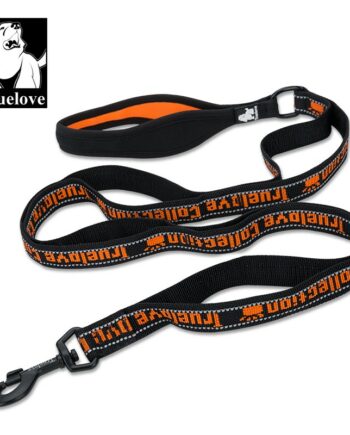 2051 46421 350x435 - Truelove Truelove leiebånd 140 cm x 20 mm, svart/orange