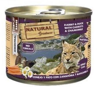 2051 47832 - Natural Greatness Rabbit & Duck with carrots adult, 200 gr