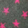 2051 44124 100x100 - Vetbed, grå med rosa stjerner, 100x160 cm