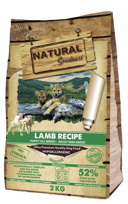2051 64642 1 - Natural Greatness, Lamb recipe, puppy all breed, adult mini breed, 2 kg