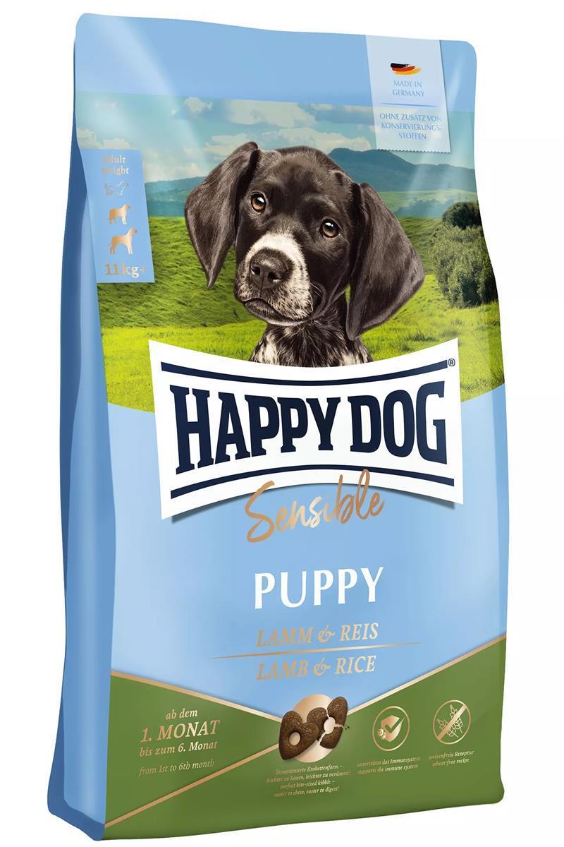 2051 64300 - Happy Dog Supreme Sensible Puppy, lam og ris, 4 kg