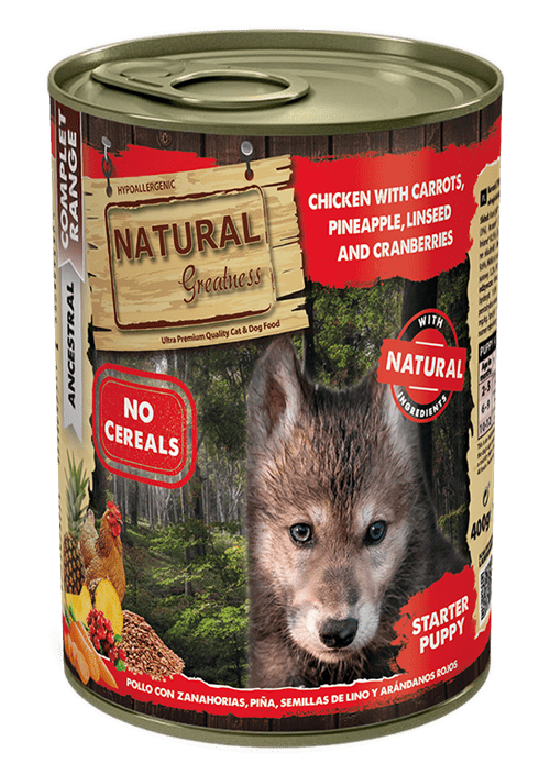 2051 64795 - Natural greatness, Chicken with Carrots, Cranberries Puppy 400g