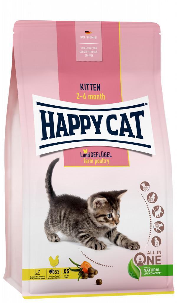 2051 64863 - Happy Cat Kitten, Fjærkre 1,3kg