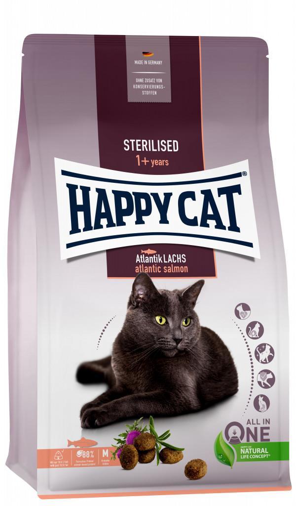 2051 64870 - Happy Cat sterilisert, laks, 1,3 kg
